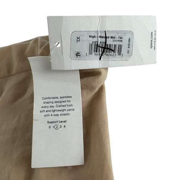 Spanx NEW Power Series High Waist Mid Thigh XL Soft Nude Shapewear Seamless - Picture 9 of 9